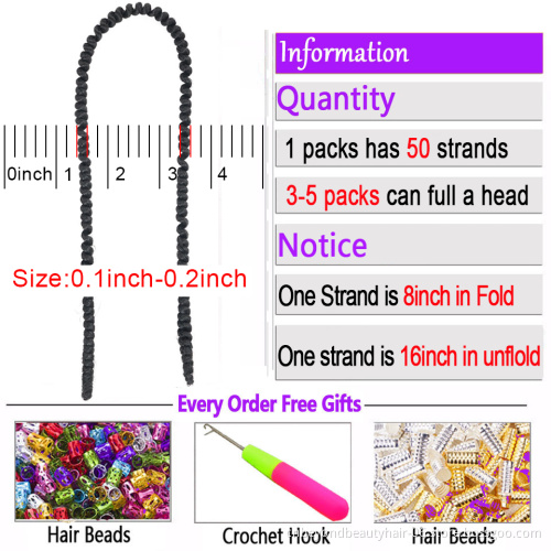 8 inch afro hair nubian twist 50strands/pack Spring Twist private label Crochet Braid Hair Synthetic hair extensions jerry curl